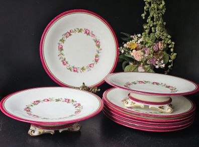 Antique Victorian Royal Worcester  Dessert Set