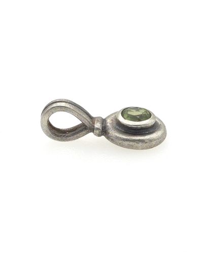 Vintage 925 Sterling Silver & Peridot Pendant Charm