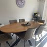 Wooden Dining Table & Chairs for 6 Image 2