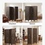 Wood Room Divider 4 Panels Wood Folding Privacy Screen Y Pattern, For Room Separation & Home Decor,1702 mm Tall, Solid Frame, 360 Two-Way Hinges, Rustic Wooden Partition with Hardware Image 3
