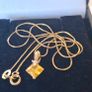 10 ct Gold Pendant with Natural Topaz and Diamonds Image 7