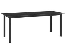 Garden Table Anthracite 190x90x74 cm Aluminium and Glass
