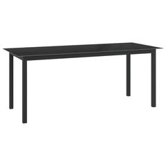 Garden Table Anthracite 190x90x74 cm Aluminium and Glass