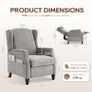 Armchair with Storage Pockets Manual Recline (Multiple Colours) Image 8