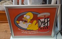 Rare Homer Simpson Duff Beer Tv Dinner Or Laptop Cushioned Tray
