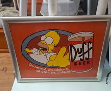 Rare Homer Simpson Duff Beer Tv Dinner Or Laptop Cushioned Tray