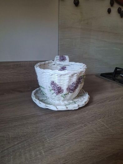 Handmade newspaper basket