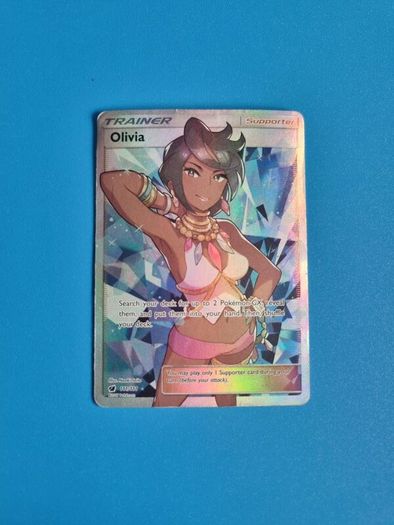 Olivia Rare Full Art Trainer Pokemon Card from Crimison Invasion (2017)