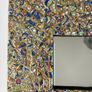 Handmade framed Mirror in Pique Assiette Mosaic Image 4
