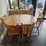 Extending Dining Table And Chairs (Solid Wood) Image 2