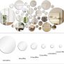 41 Pcs Mirror Wall Stickers Self-Adhesive Round Circle Mirrors Mirror Sheets for Home Decoration with 6 Different Sizes 0.87 to 5.9 Inches in Diameter Image 2