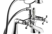 Traditional Victorian Tudor Bath Shower Mixer Tap | Chrome