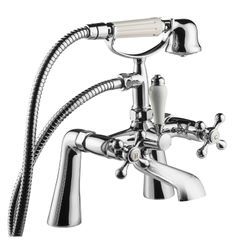 Traditional Victorian Tudor Bath Shower Mixer Tap | Chrome