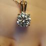 2.5ct. Moissanite Solitaire Pendant and Chain Image 7