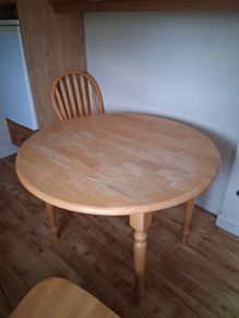 Wooden kitchen table