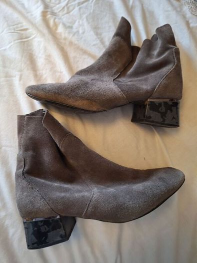 Grey Suede Boots