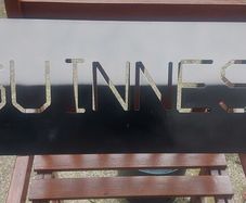 Guinness stencil laser cut steel metal stencil,,make ur own signs ,buyer collects or pays postage thank you, sold as is,heavy duty metal