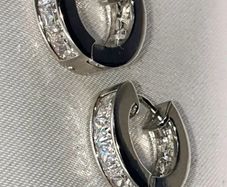 Pristine Vintage Reversible Silver Huggies