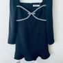 Self-Portrait Black Diamante Bow Mini Dress BNWT UK12 RRP 495 Image 4