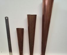 Copper vase or bud holders