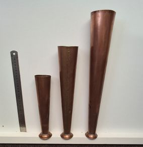 Copper vase or bud holders