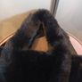 Black fur handbag Image 3