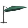 Cantilever Umbrella with LED Lights and Aluminium Pole 400x300 cm Green Image 5