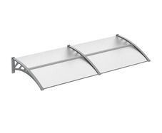 Door Canopy Awning Outdoor Window Rain Shelter Cover for Front/Back Door Porch Clear 196 x 75cm
