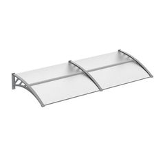 Door Canopy Awning Outdoor Window Rain Shelter Cover for Front/Back Door Porch Clear 196 x 75cm