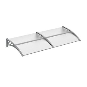 Door Canopy Awning Outdoor Window Rain Shelter Cover for Front/Back Door Porch Clear 196 x 75cm