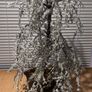 Tabletop Artificial Frostbite Christmas Tree in Wooden Planter. Image 10