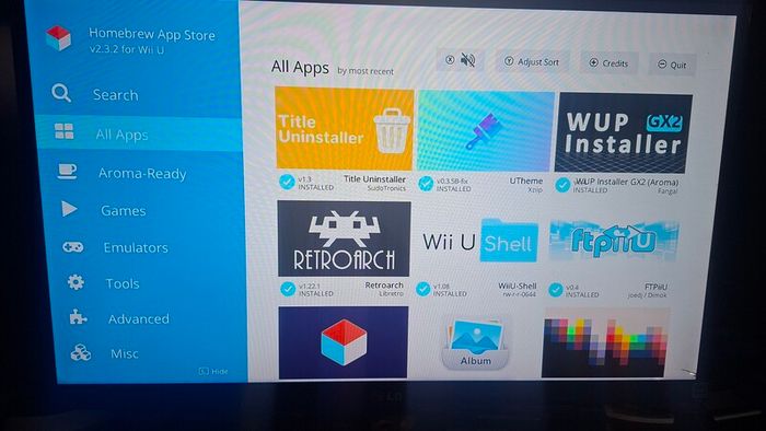 Modded Wii U 128GB USB Aroma with games