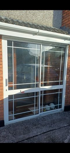 White Sliding Porch Door