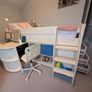 Kids bed. Stompa - UNOS Mid Sleeper with Pull Out Desk, Storage Image 8