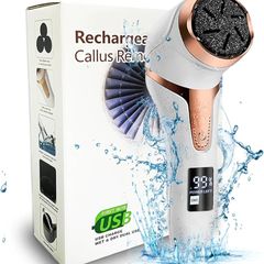 Portable Pedicure Kit Foot File Callus Remover, Electric Callus Remover for Feet (with Dander Vacuum), Rechargeable Waterproof Foot File for Foot Care Deadskin Remover with 3Head&LCD Display