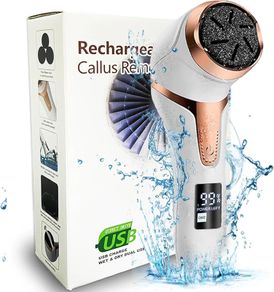 Portable Pedicure Kit Foot File Callus Remover, Electric Callus Remover for Feet (with Dander Vacuum), Rechargeable Waterproof Foot File for Foot Care Deadskin Remover with 3Head&LCD Display