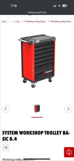 Wurth 8.4 rolling tool box