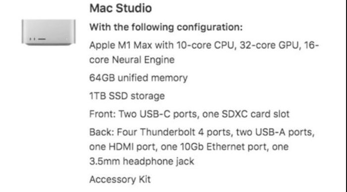 Mac Studio M1 Max 64 GB 1TB 32 GPU Cores