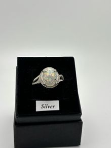 Silver Opal Dress Ring