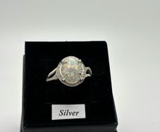 Silver Opal Dress Ring