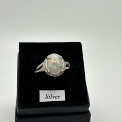 Silver Opal Dress Ring