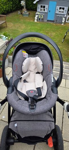 BUNDLE  Stokke pram, next to me cot and Nuna leaf grow  (excellent condition)