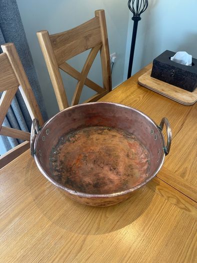 Antique Copper Preserve Pan