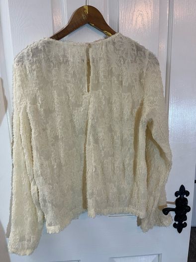 New Object Lace Top / Blouse in Cream - Size Medium / Size 12