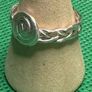 Handmade sterling silver Celtic spiral woven band ring. Size o Image 4