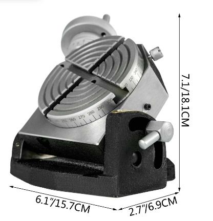 BRAND NEW Rotary Table 4 INCH/100 MM Horizontal Vertical Rotary Table 4-Slot Rotary Table for Milling Machine MT-2 Rotary Table