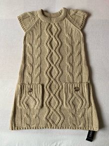 Brand new Girl's Creme Caramel Knitted Dress | Size 5 years