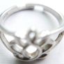 Vintage Lotus Sterling Silver 925 Ring (adjustable size) 2,72g Image 3