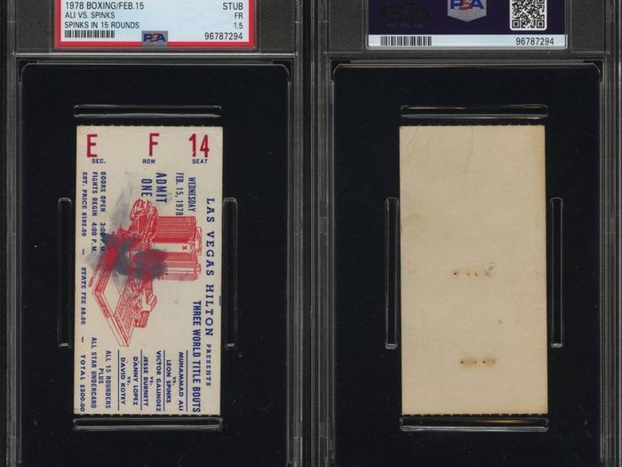 Muhammad Ali vs Leon Spinks Ticket - PSA 1.5 Stub - Boxing 1978 - 0031