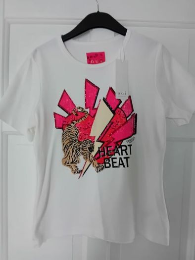 Tiger Print TShirt - German brand Oui - UK 10 - BNWT RRP 60